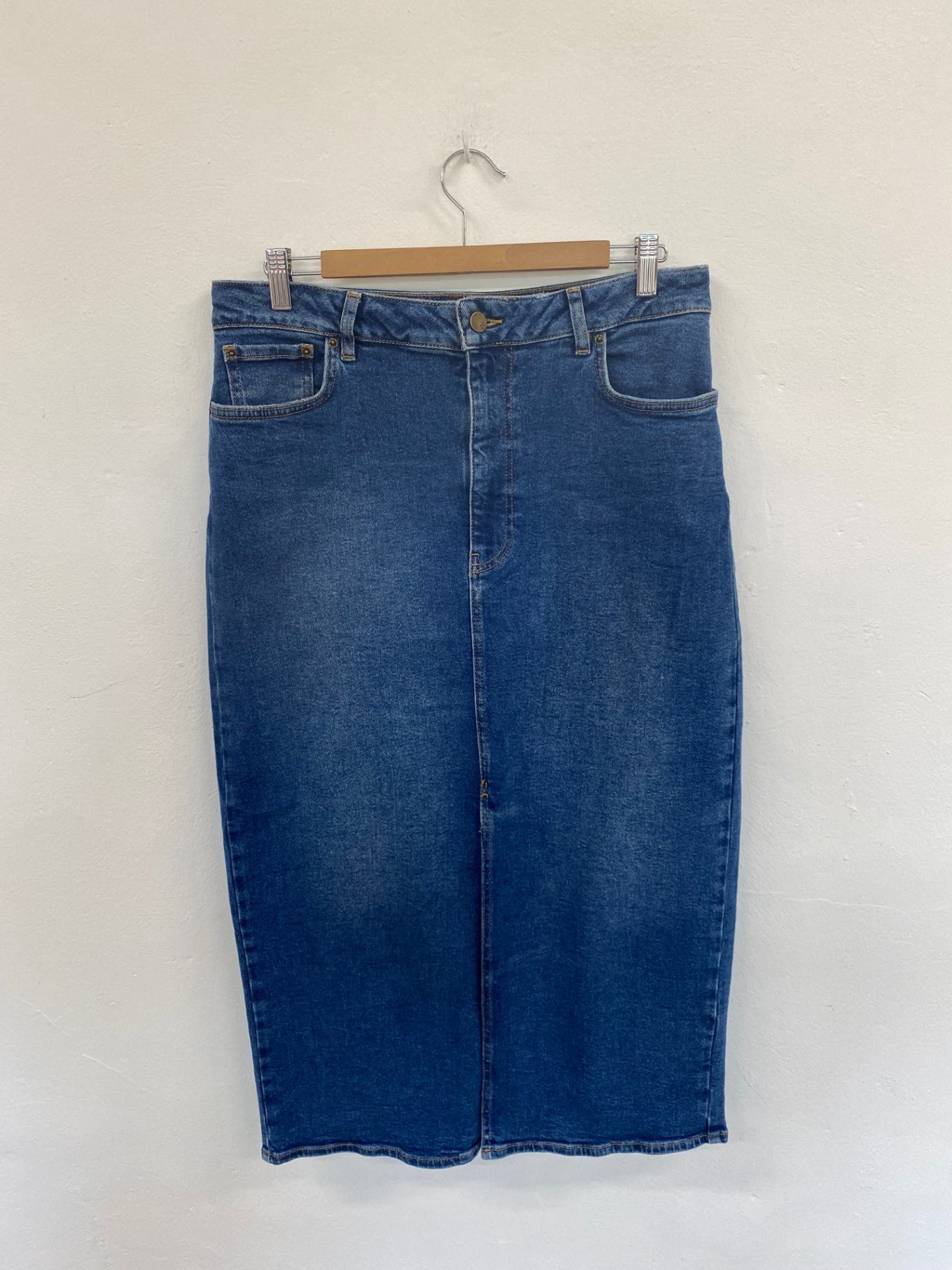 Fabulous Hush Sandy Denim Midi Skirt UK12 KE450