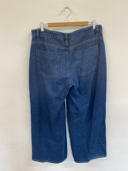 Fabulous Hush Dark Blue Wide Leg Jeans UK14 KE450