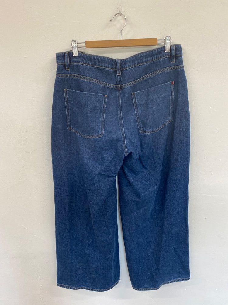 Fabulous Hush Dark Blue Wide Leg Jeans UK14 KE450