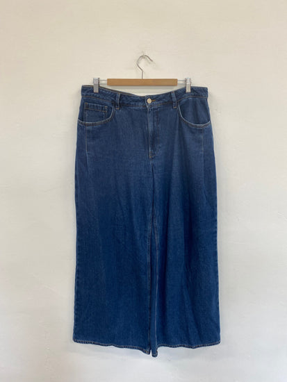 Fabulous Hush Dark Blue Wide Leg Jeans UK14 KE450