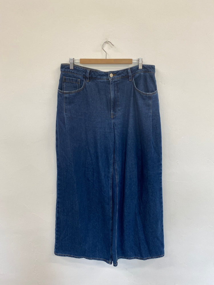 Fabulous Hush Dark Blue Wide Leg Jeans UK14 KE450