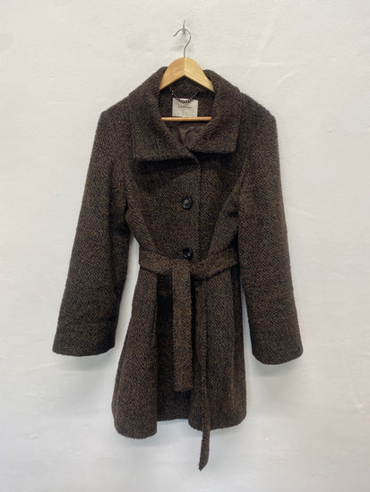 Fabulous L.K. Bennett alpaca mohair cosy Coat UK16 Brown Animal AH451