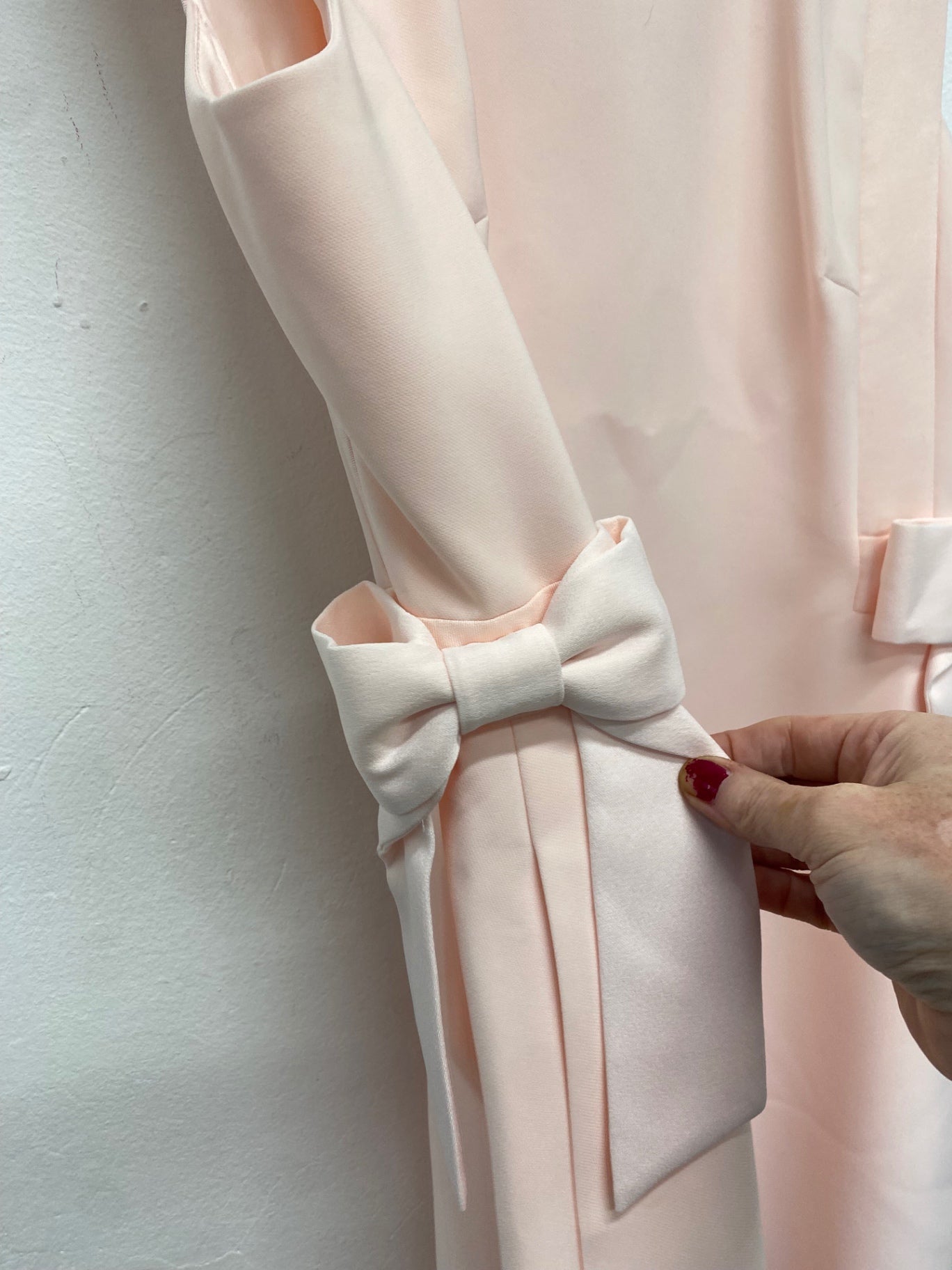 Fabulous Ted Baker Meline bow  Dress UK14 Pink Apricot LT272