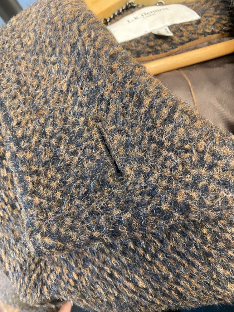 Fabulous L.K. Bennett alpaca mohair cosy Coat UK16 Brown Animal AH451