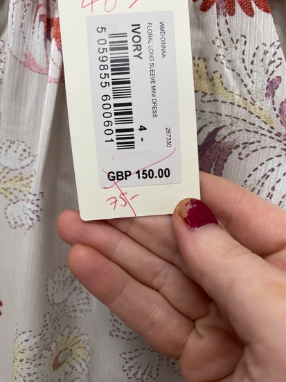 Fabulous Ted Baker Dinnaa Floral pussybow occasion  Dress UK12 MultiColoured pastels LT272