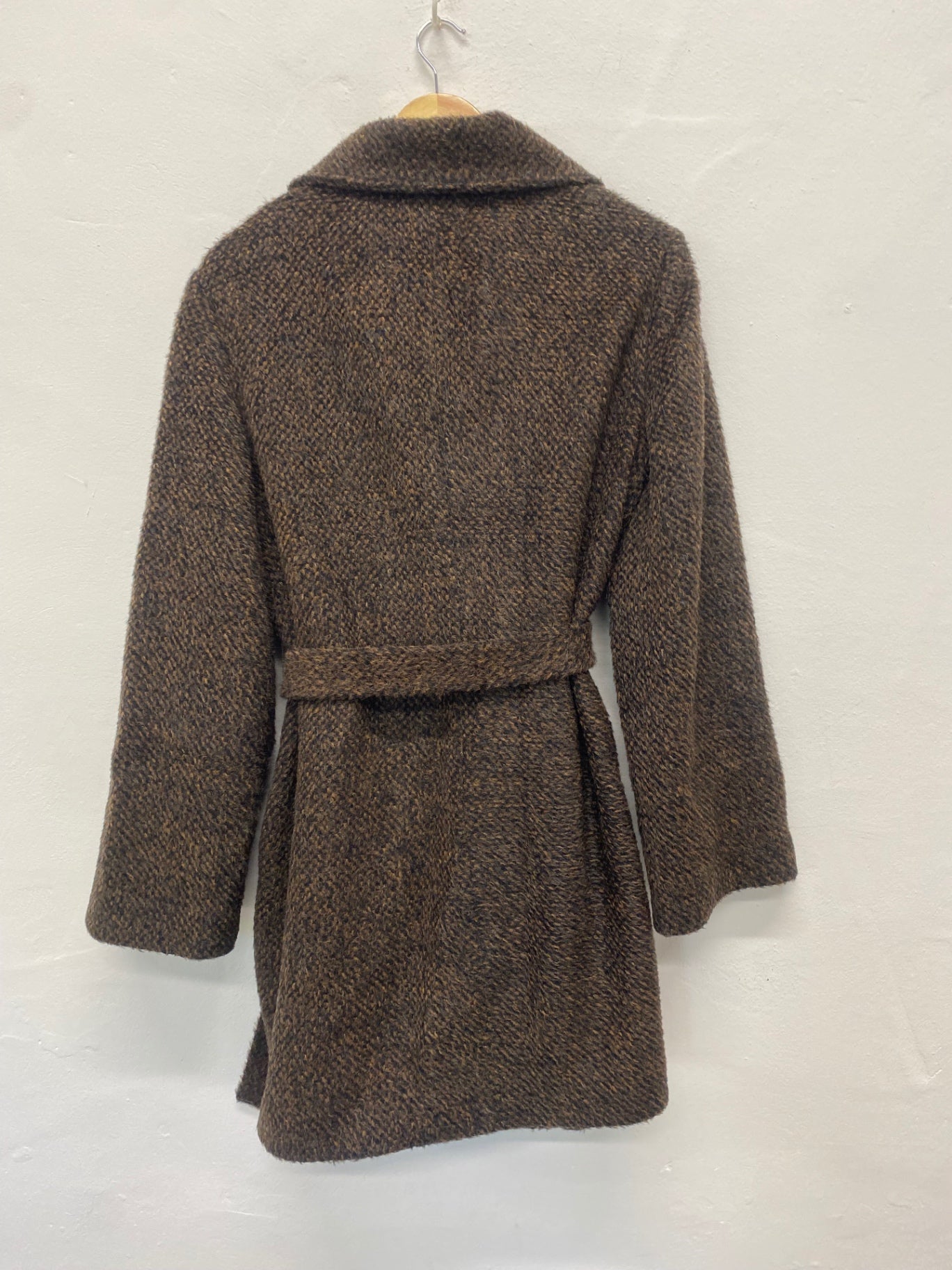Fabulous L.K. Bennett alpaca mohair cosy Coat UK16 Brown Animal AH451