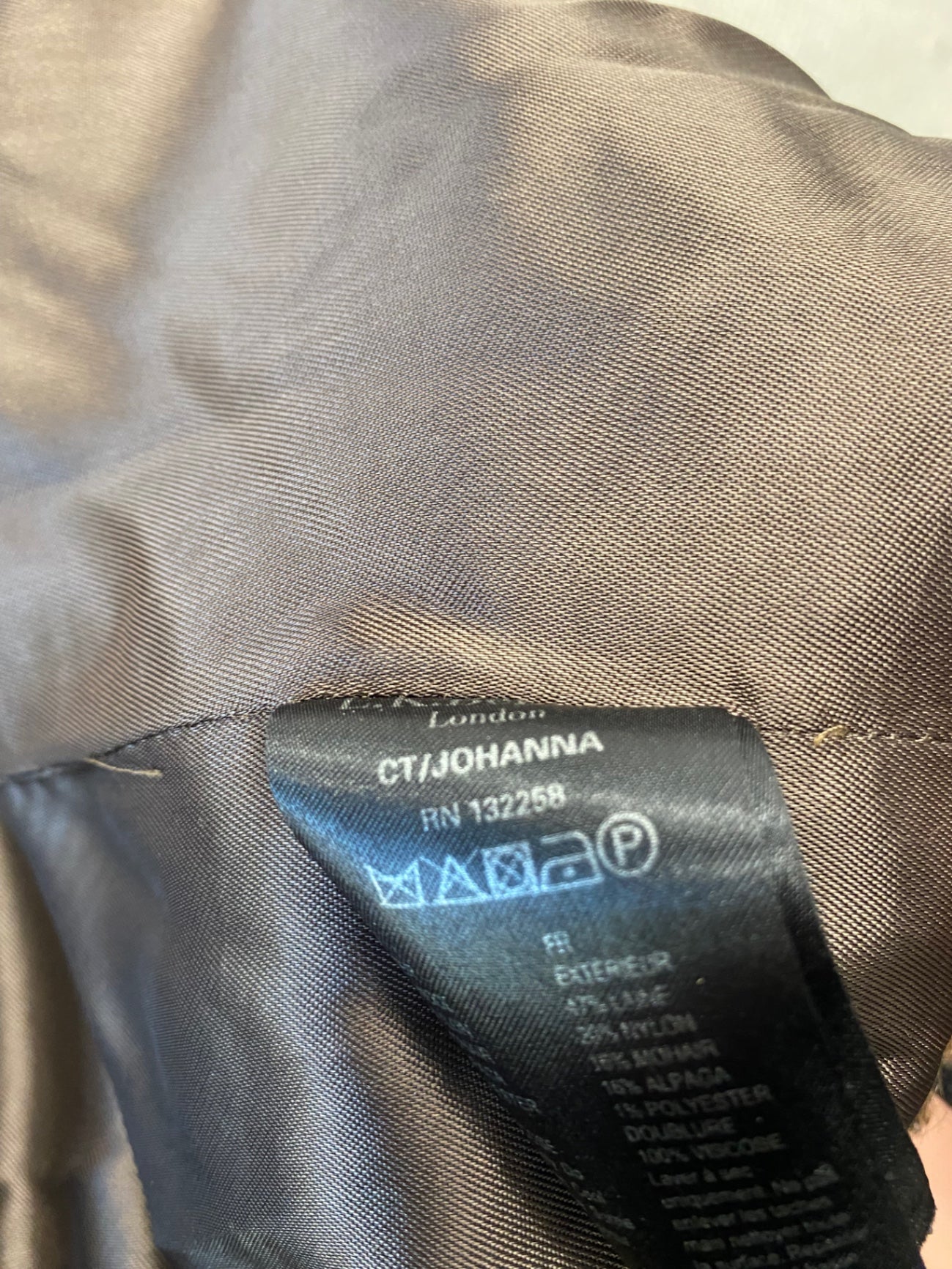 Fabulous L.K. Bennett alpaca mohair cosy Coat UK16 Brown Animal AH451