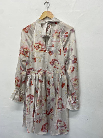 Fabulous Ted Baker Dinnaa Floral pussybow occasion  Dress UK12 MultiColoured pastels LT272