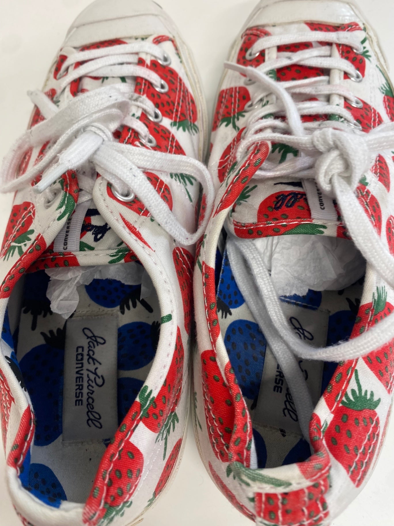 Fabulous Converse x Marimekko Jack Purcell strawberry Sneakers Uk5.5 White & red KM001