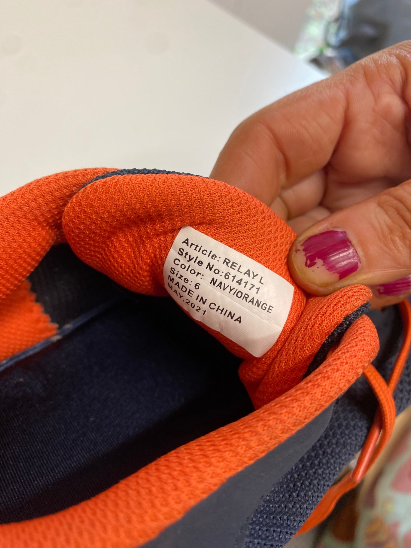Fabulous Russell & Bromley Relay L Sneakers UK6 Navy blue with orange accents KM001