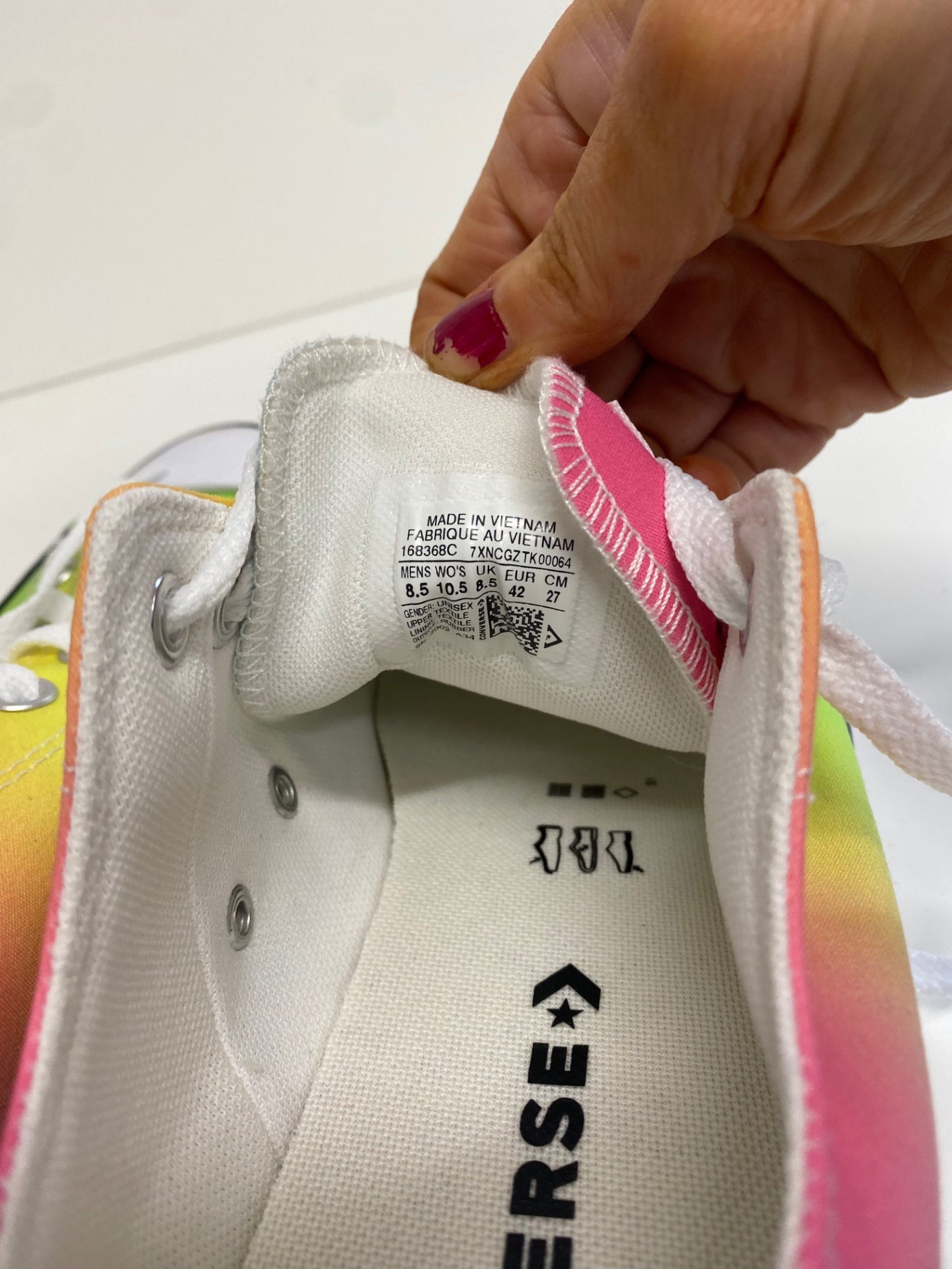 Fabulous Converse neon paint splatter Sneakers UK8.5 Neon mix New LT272