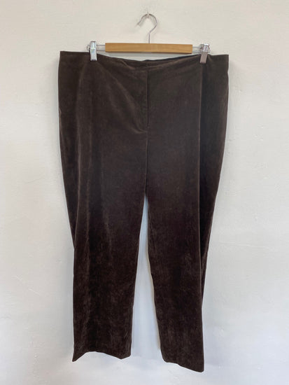 Fabulous Orvis Chocolate Brown Corduroy Trousers UK16 KM001