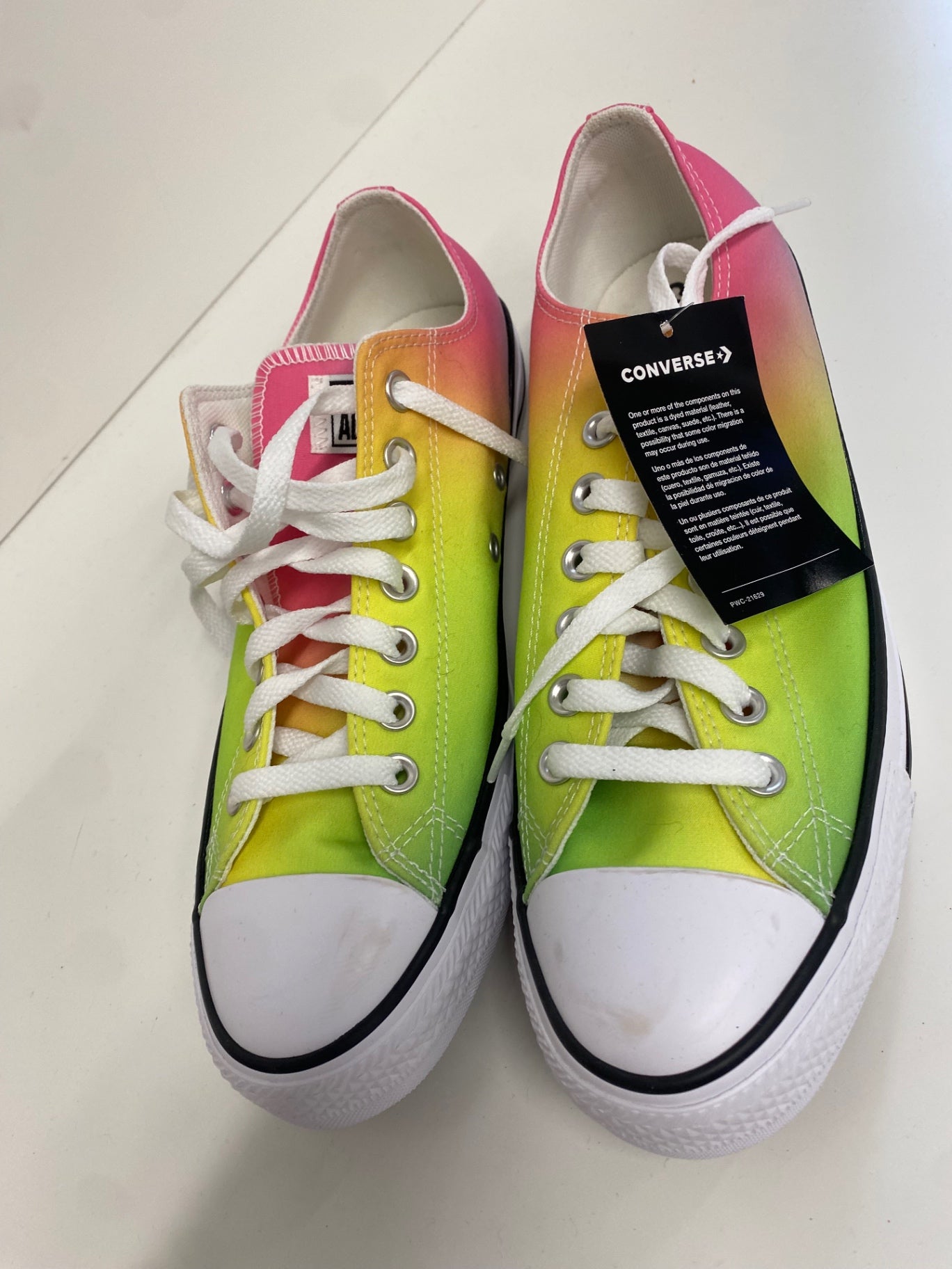 Fabulous Converse neon paint splatter Sneakers UK8.5 Neon mix New LT272