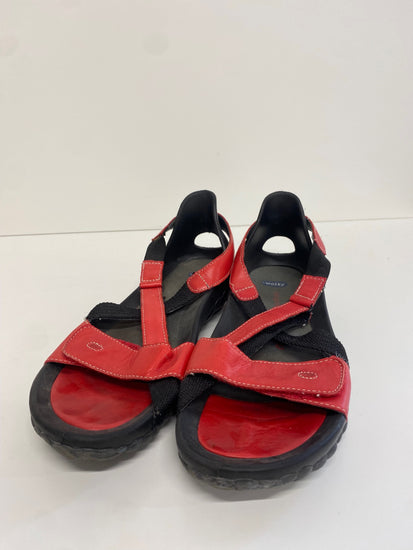 Fabulous Wolky leather walking Sandals UK6 Red & Black KM001