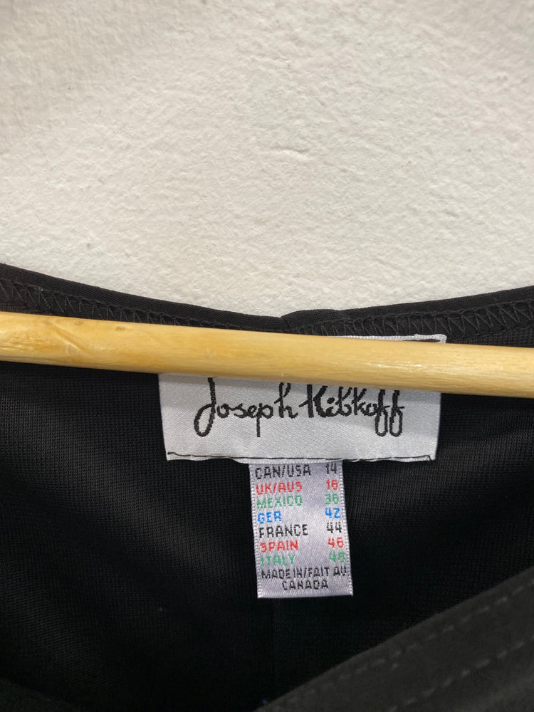 Fabulous Joseph Ribkoff Black Ruched Detail Midi Dress UK16 KM001