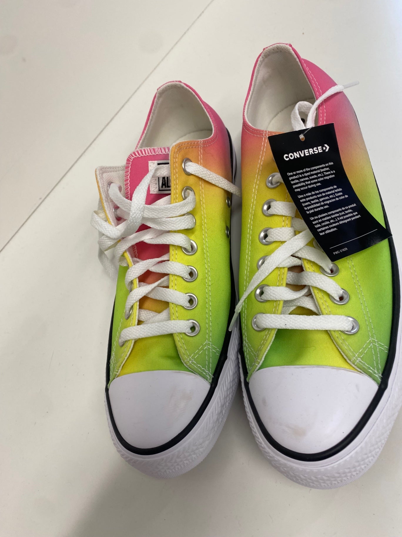 Fabulous Converse neon paint splatter Sneakers UK8.5 Neon mix New LT272