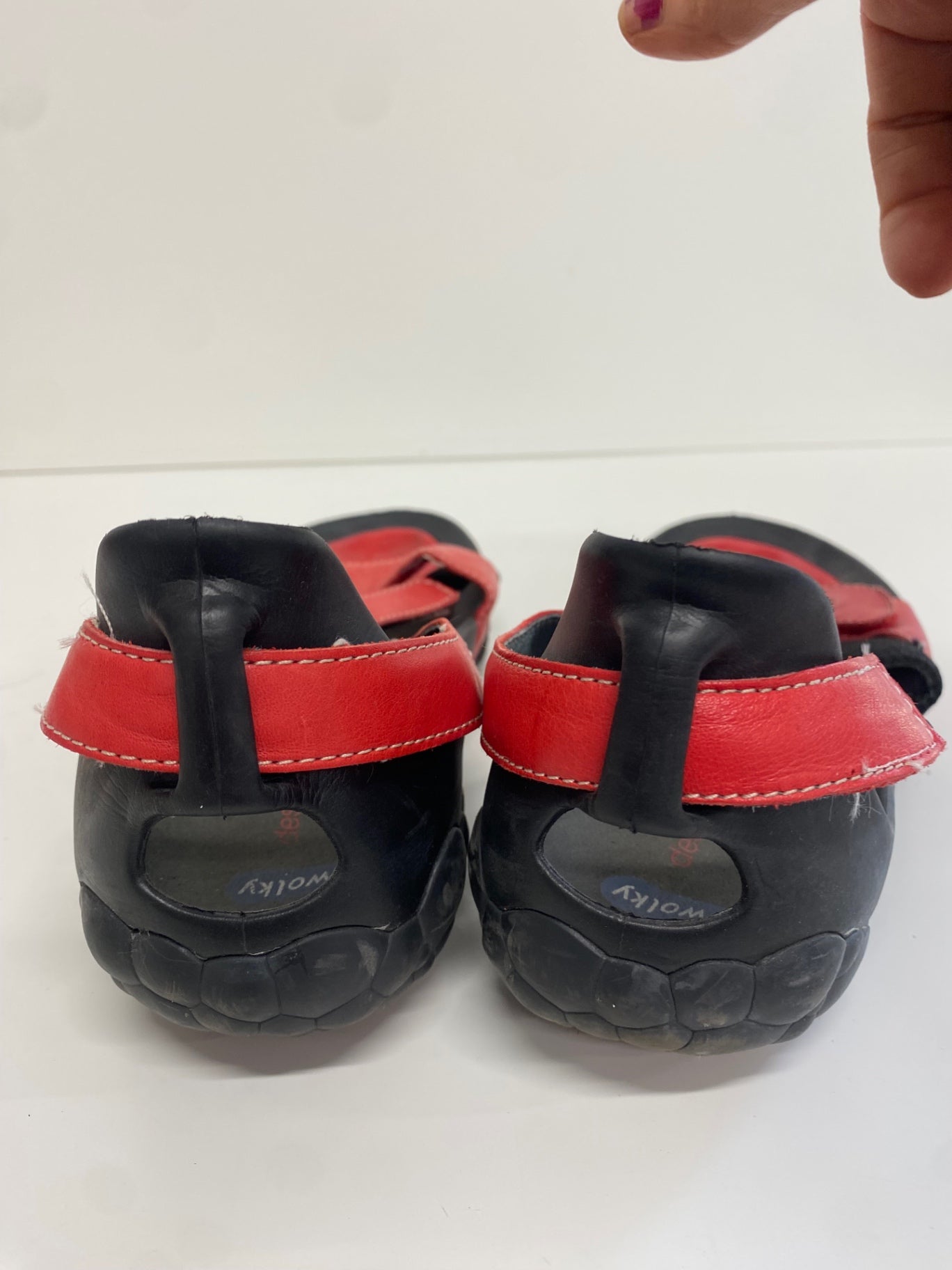 Fabulous Wolky leather walking Sandals UK6 Red & Black KM001