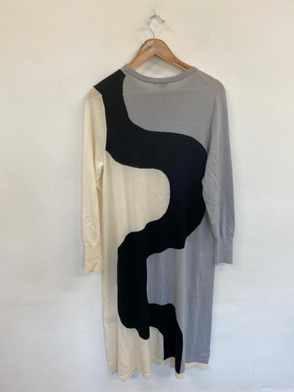 Fabulous marimekko x Uniqlo Monochrome Wool Blend Jumper Dress UK L KM001