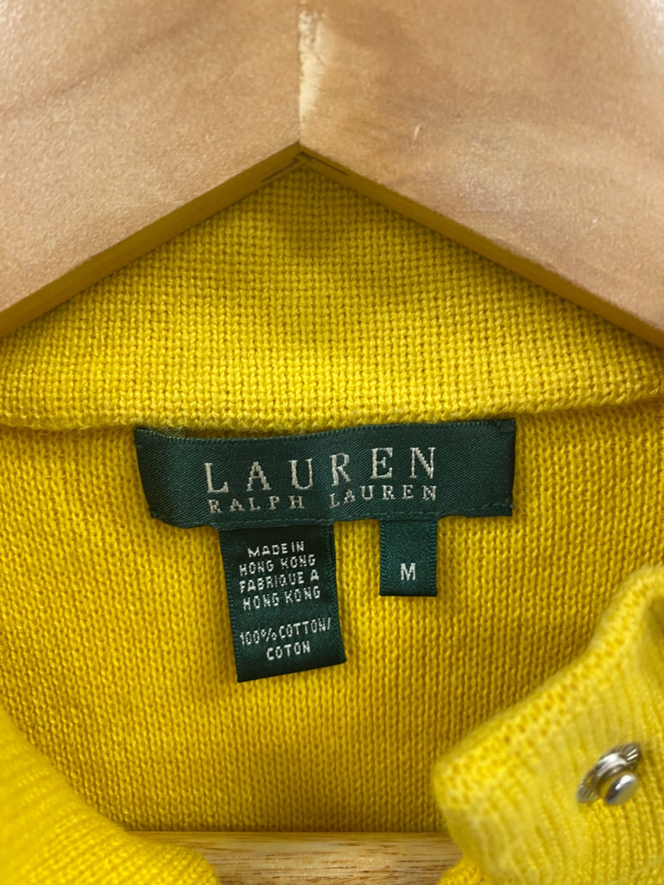 Fabulous Lauren Ralph Lauren Yellow Retro Vibes Knit Moto Sweater UK M MD002