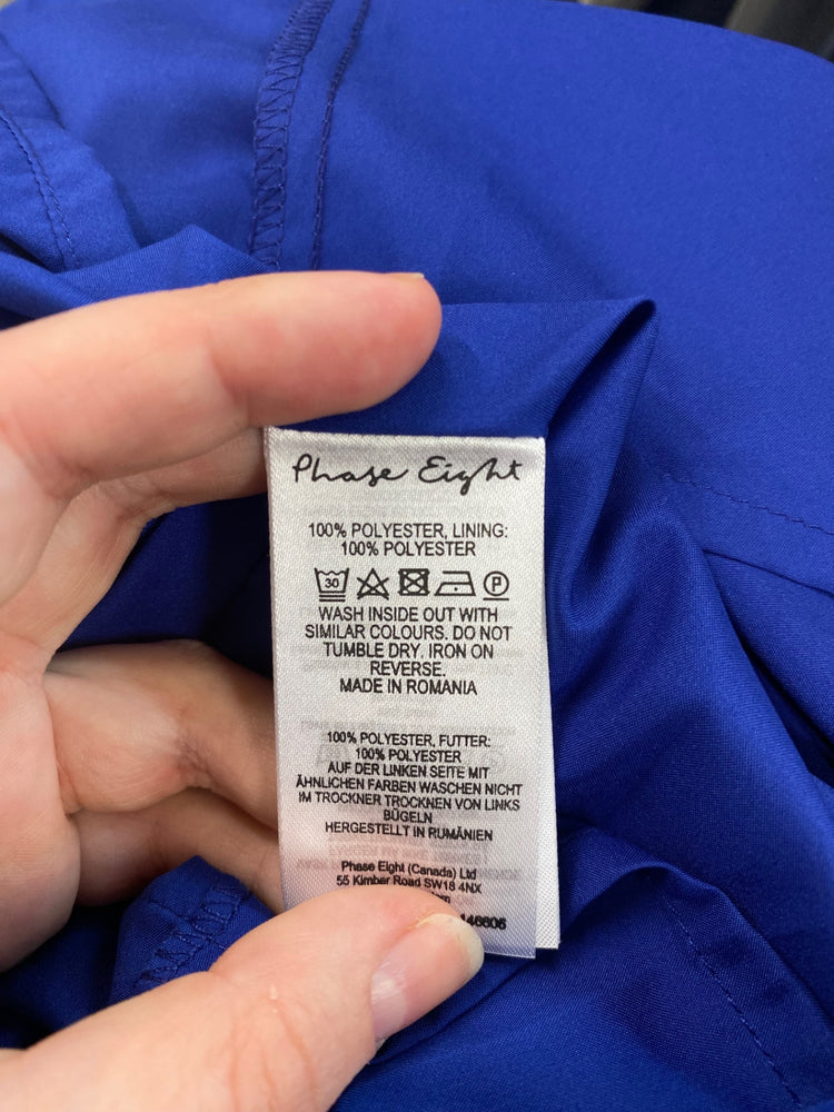 Fabulous Phase Eight Royal Blue Pia Pleated Midi Dress UK12 MD002