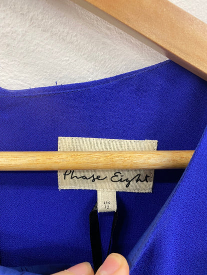 Fabulous Phase Eight Royal Blue Pia Pleated Midi Dress UK12 MD002