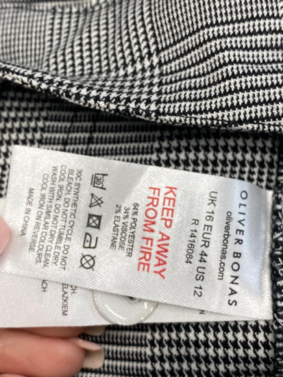 Fabulous Oliver Bonas Jumpsuit UK 16 Grey checked new LG276