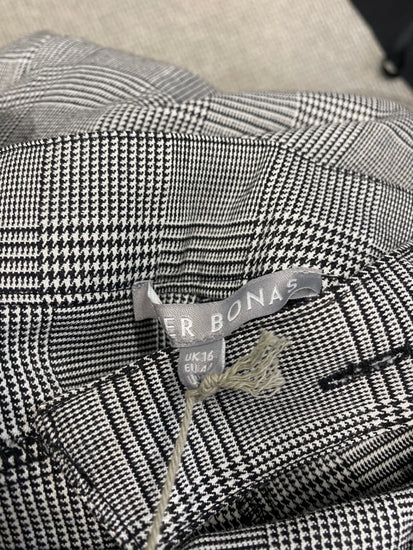 Fabulous Oliver Bonas Jumpsuit UK 16 Grey checked new LG276