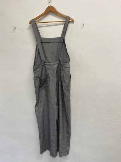 Fabulous Oliver Bonas Jumpsuit UK 16 Grey checked new LG276
