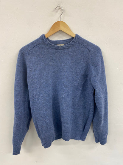 Fabulous House of Bruar Blue Lambswool Jumper UK L LG276