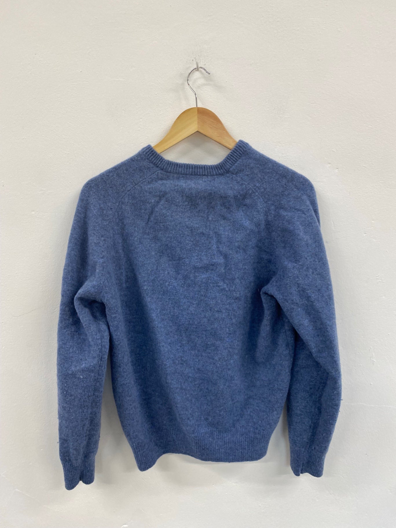 Fabulous House of Bruar Blue Lambswool Jumper UK L LG276