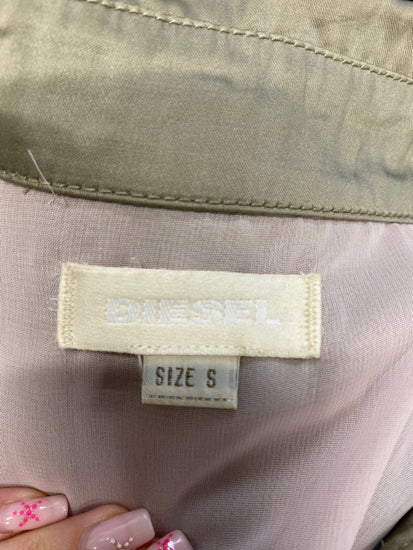 Fabulous Diesel Jacket UK S Khaki sheer satin blouse jacket RD455