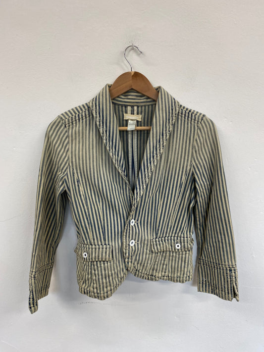 Fabulous Diesel Wash Denim Stripe Y2K Vibes Jacket UK S RD455