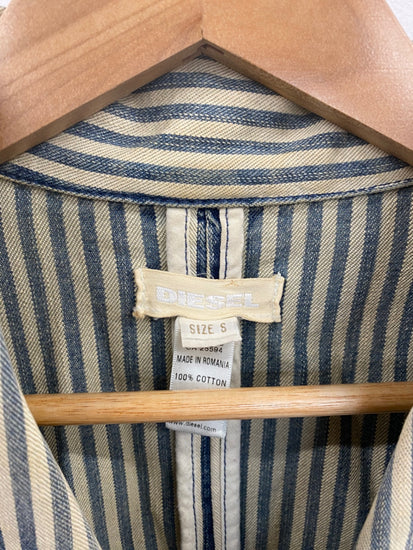 Fabulous Diesel Wash Denim Stripe Y2K Vibes Jacket UK S RD455