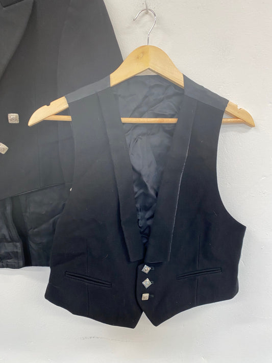 Classic Traditional Prince Charlie Kilt Jacket & Waistcoat Ex Hire UK 38S #114 MD001