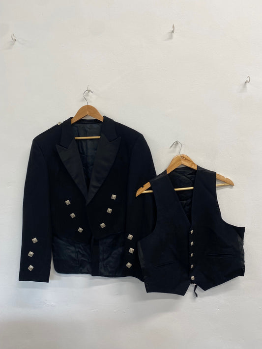 Fabulous traditional kilt jacket & waistcoat Prince Charlie UK 40 long #103 MD001