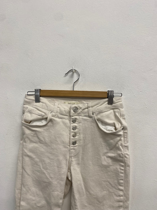 Fabulous Reiss Bailey high waist Trousers W28" Cream CM061