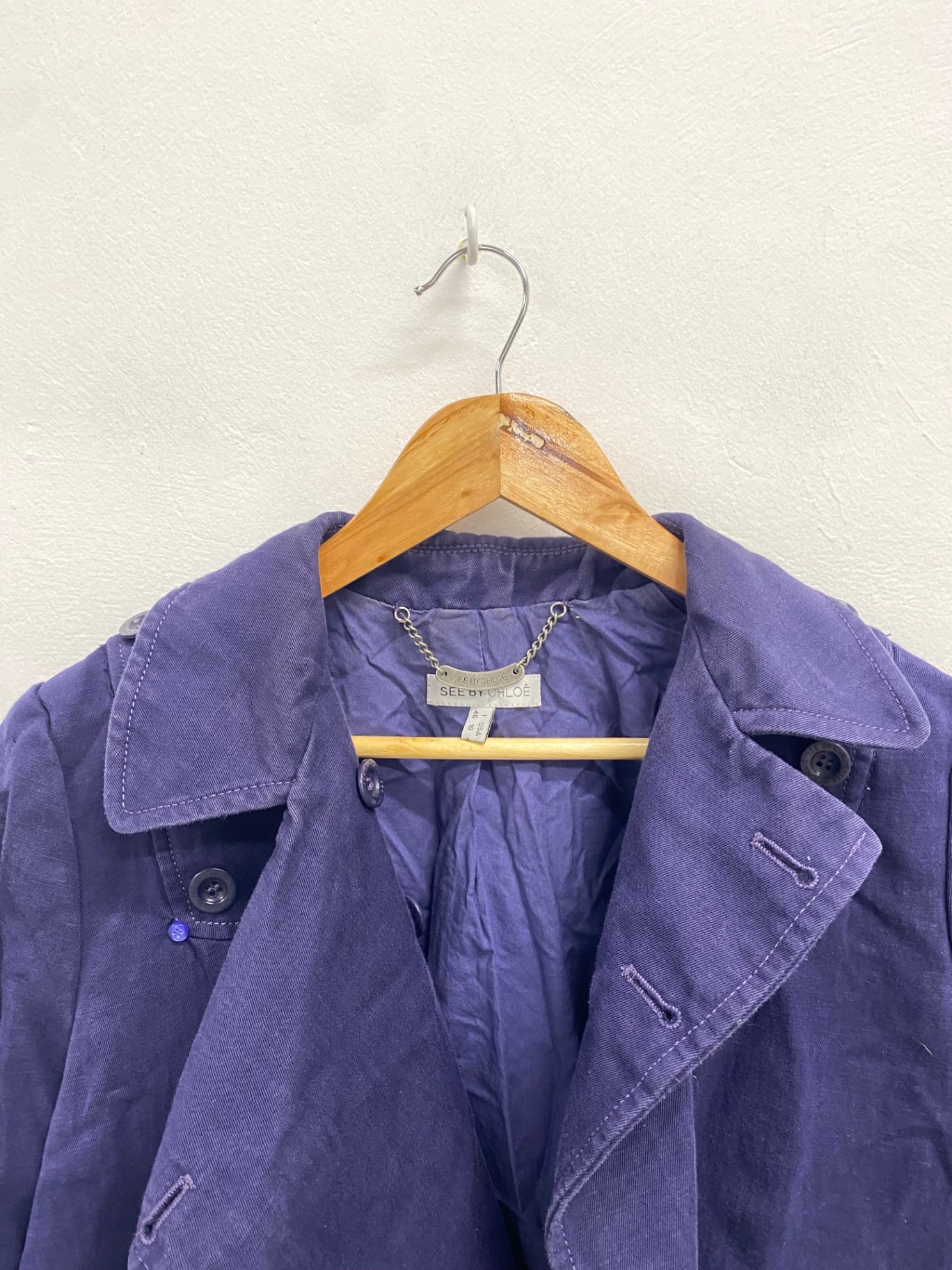 Fabulous See by Chloé Blazer UK 14 Navy Blue MM005