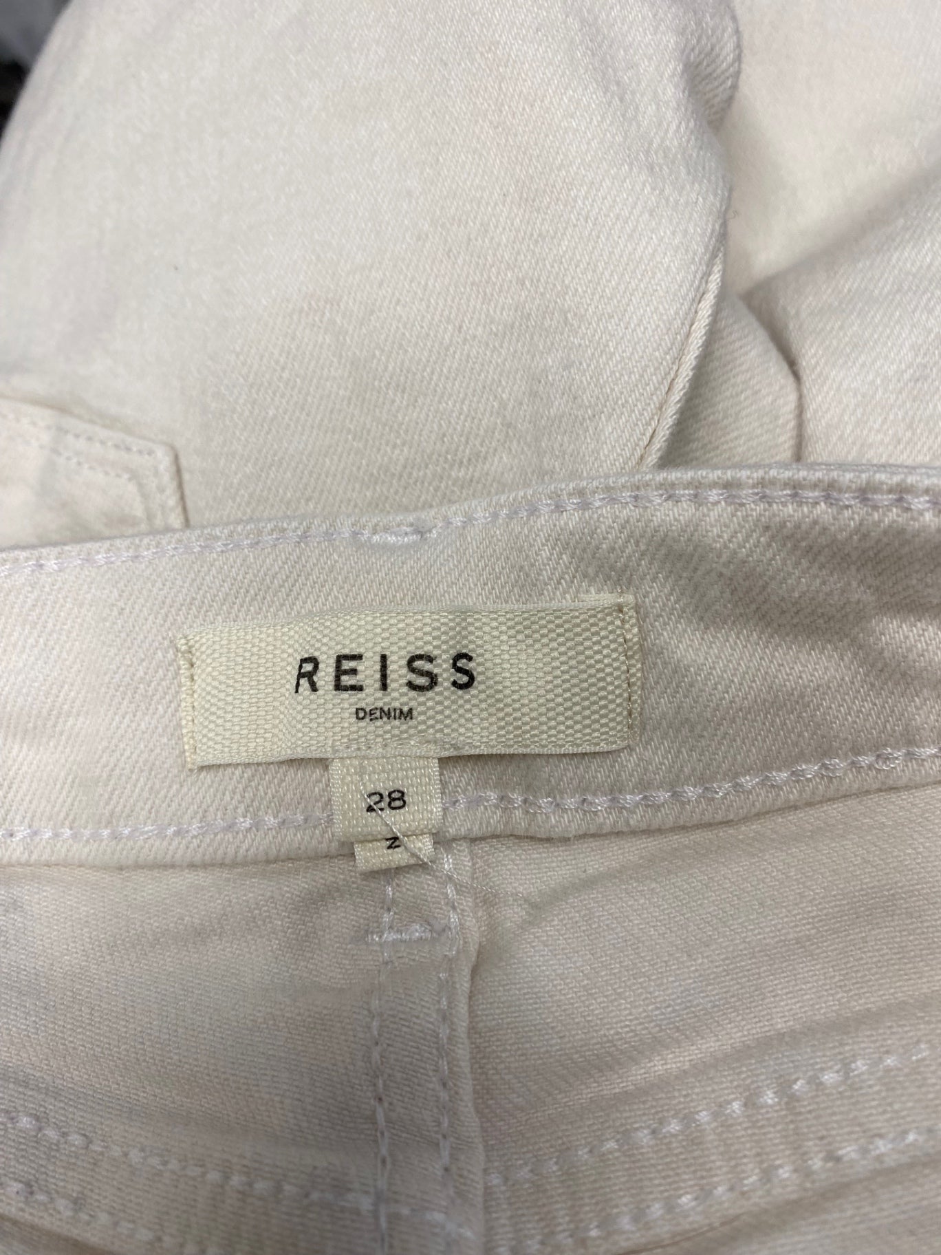 Fabulous Reiss Bailey high waist Trousers W28" Cream CM061