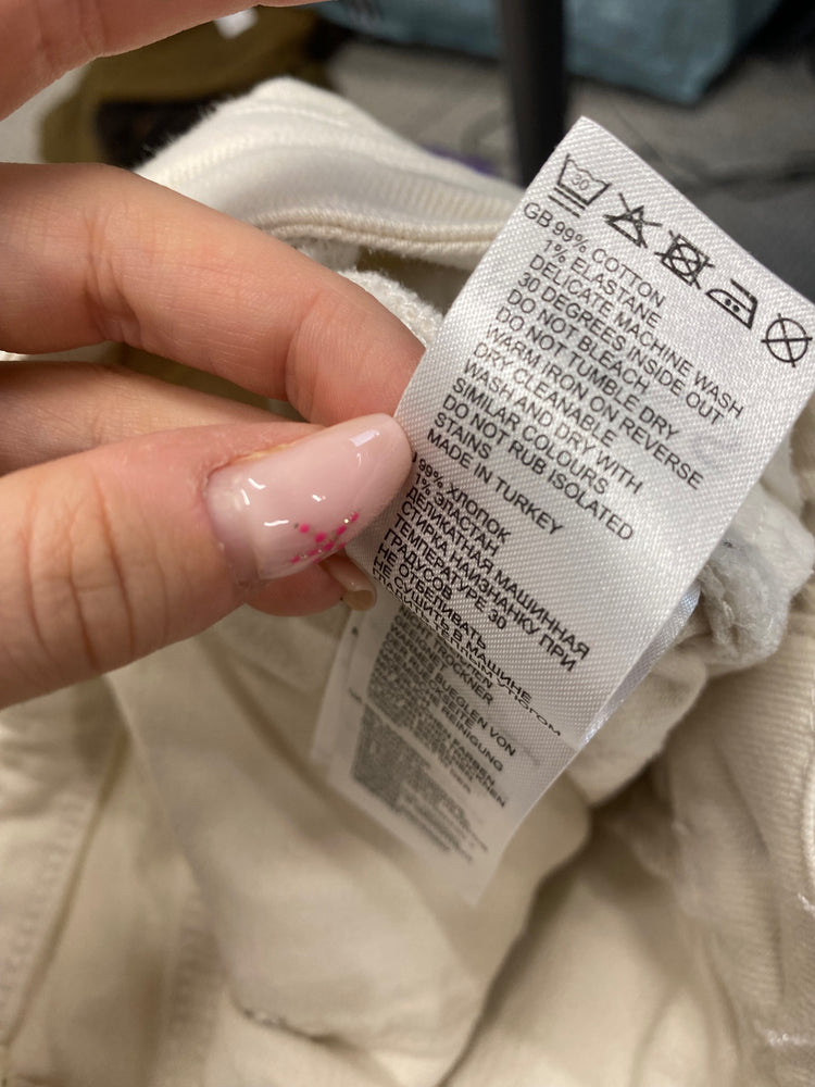 Fabulous Reiss Bailey high waist Trousers W28" Cream CM061