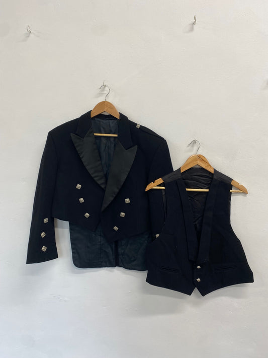 Classic men’s traditional kilt jacket & waistcoat Prince Charlie UK 42 short #102 MD001 