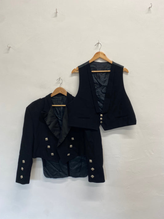 Classic traditional kilt jacket & waistcoat Prince Charlie Uk 48 short #111 MD001