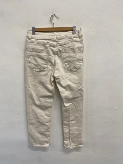 Fabulous Reiss Bailey high waist Trousers W28" Cream CM061