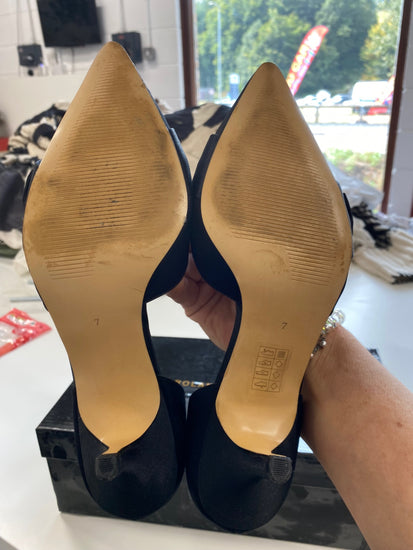 Fabulous Roland Cartier black occasion Kitten heels UK5 Black AO001