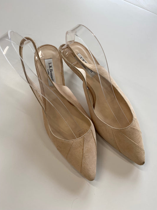 Fabulous Lk Bennett Occasion slingback Kitten heels UK5 Blush nude new AO001
