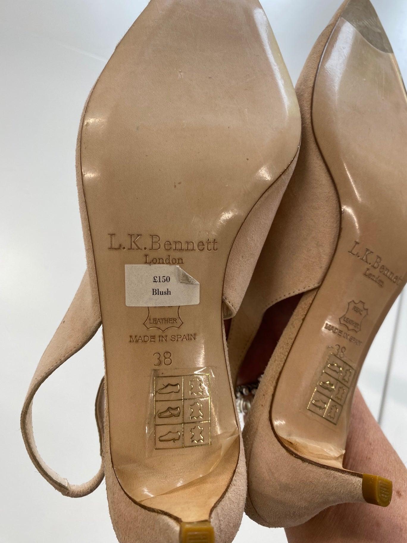 Fabulous Lk Bennett Occasion slingback Kitten heels UK5 Blush nude new AO001