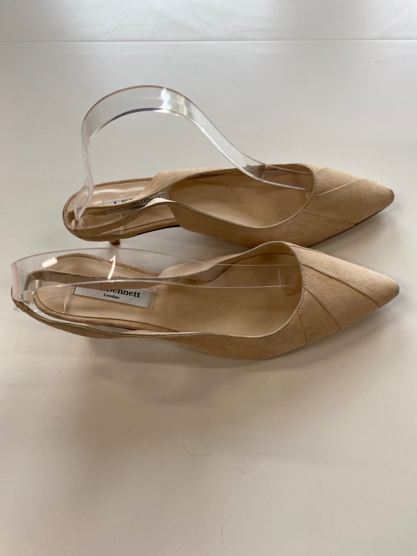 Fabulous Lk Bennett Occasion slingback Kitten heels UK5 Blush nude new AO001