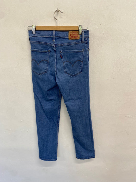 Fabulous Levis 724 high rise straight crop Jeans W26" Blue AO001