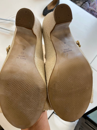 Fabulous Red or Dead Heels UK4 Ivory Lindy Hop New AO001