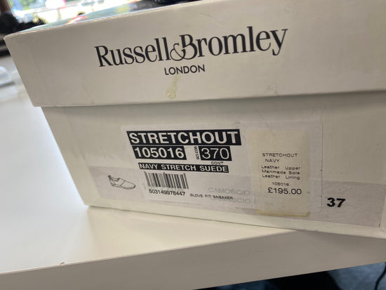 Fabulous Russell & Bromley Stretchout Sneakers UK4 Navy blue AO001