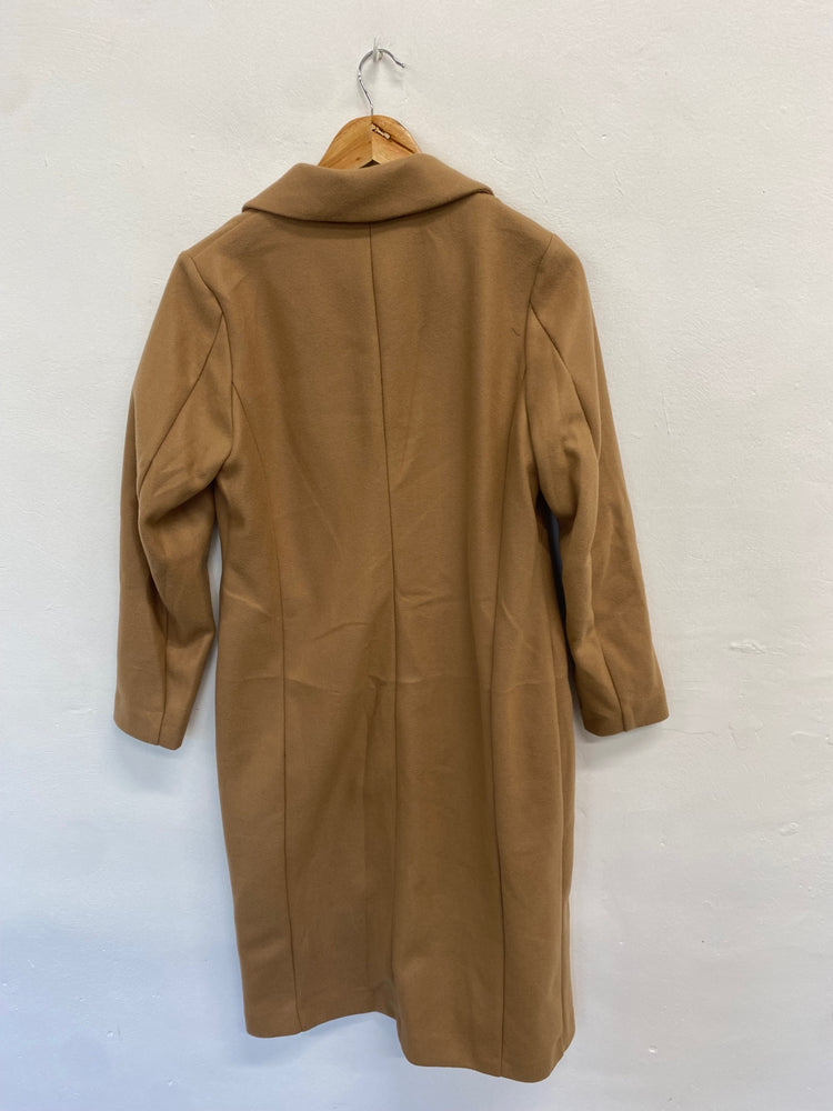 Fabulous longline city Capsule Coat Uk 10 Camel AO001